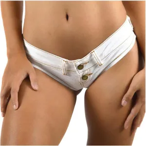 2025 Women's Ruffle Hem Denim Shorts High Waist Ripped Jean Shorts Casual Distressed Denim Shorts with Pockets
