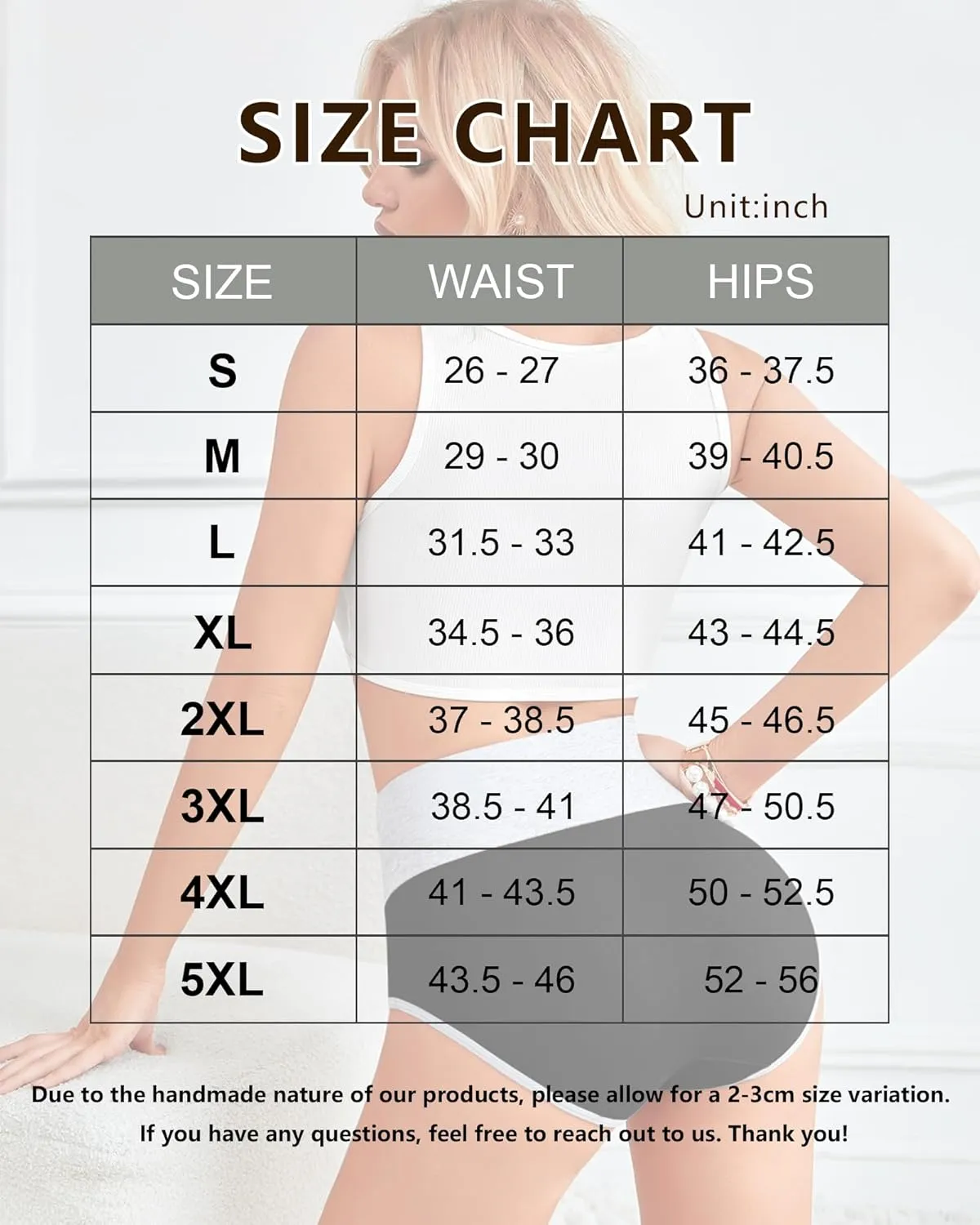 ASIMOON Womens Cotton Underwear High Waisted Slight Tummy Control Panties Soft Breathable Full Coverage Briefs Multipack