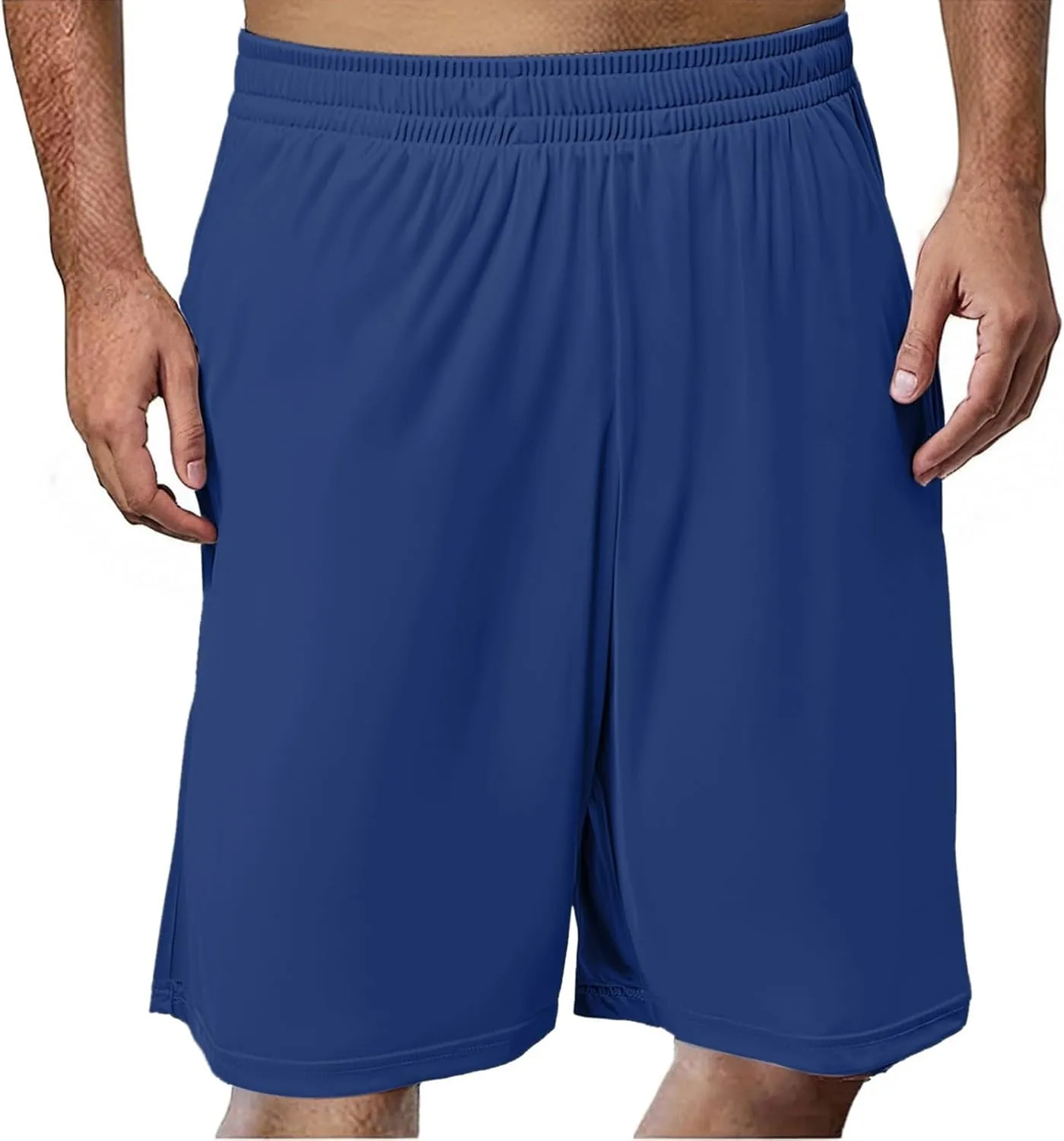 Athletic Shorts for Mens Outdoor Running Training Summer Pants Quick Dry Breathable Elastic Waist Shorts with Pockets
