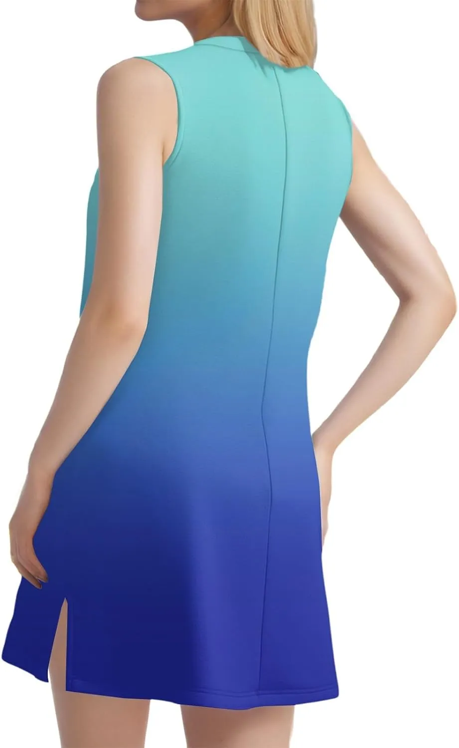 Beach Dresses for Women Tropical Vacation Outfits Sleeveless V Neck Sundress Loose Fit Tank Dress