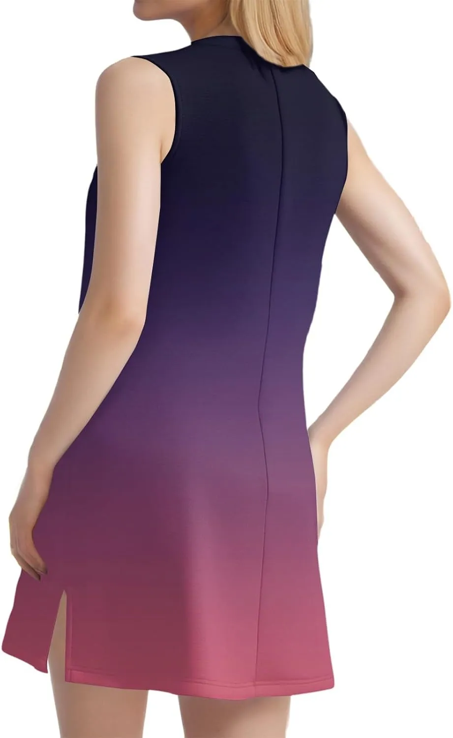 Beach Dresses for Women Tropical Vacation Outfits Sleeveless V Neck Sundress Loose Fit Tank Dress