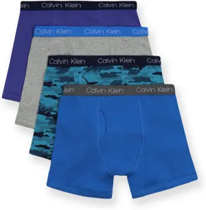 Calvin Klein Boys' Underwear Four Pack Boxer Brief Value Pack