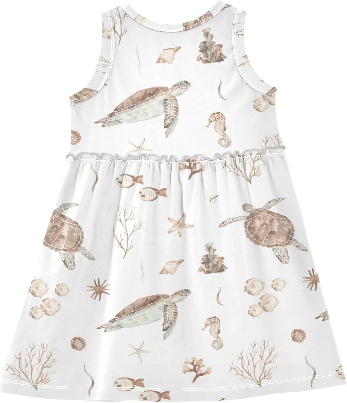 CaTaKu Girls' Sleeveless Summer Dresses Toddler Cotton Casual Dress Cute Little Girl Sundress Outfit 2-8T