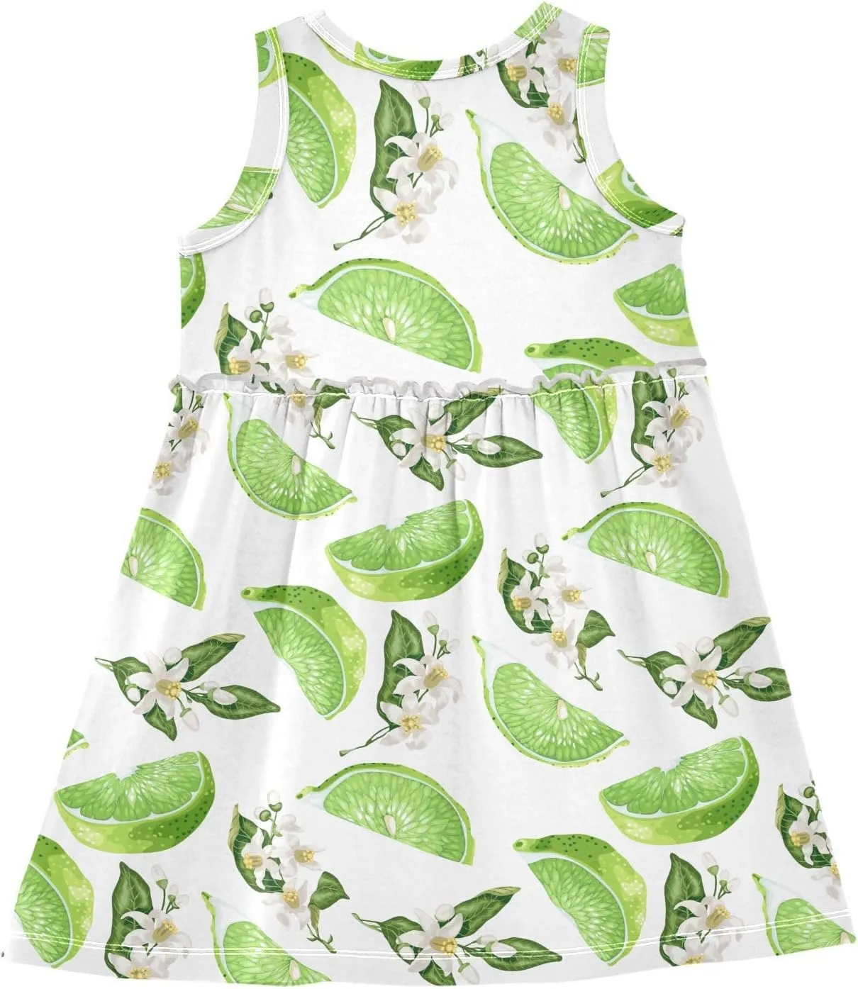 CaTaKu Girls' Sleeveless Summer Dresses Toddler Cotton Casual Dress Cute Little Girl Sundress Outfit 2-8T