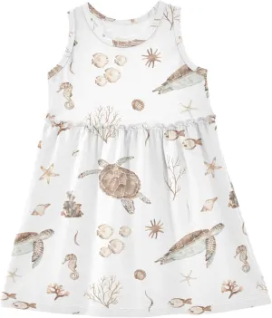 CaTaKu Girls' Sleeveless Summer Dresses Toddler Cotton Casual Dress Cute Little Girl Sundress Outfit 2-8T