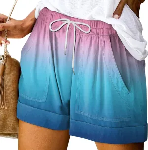 Cdiecer Shorts for Women Drawstring Elastic Waist Shorts Casual Summer Shorts Lightweight Athletic Shorts with Pockets