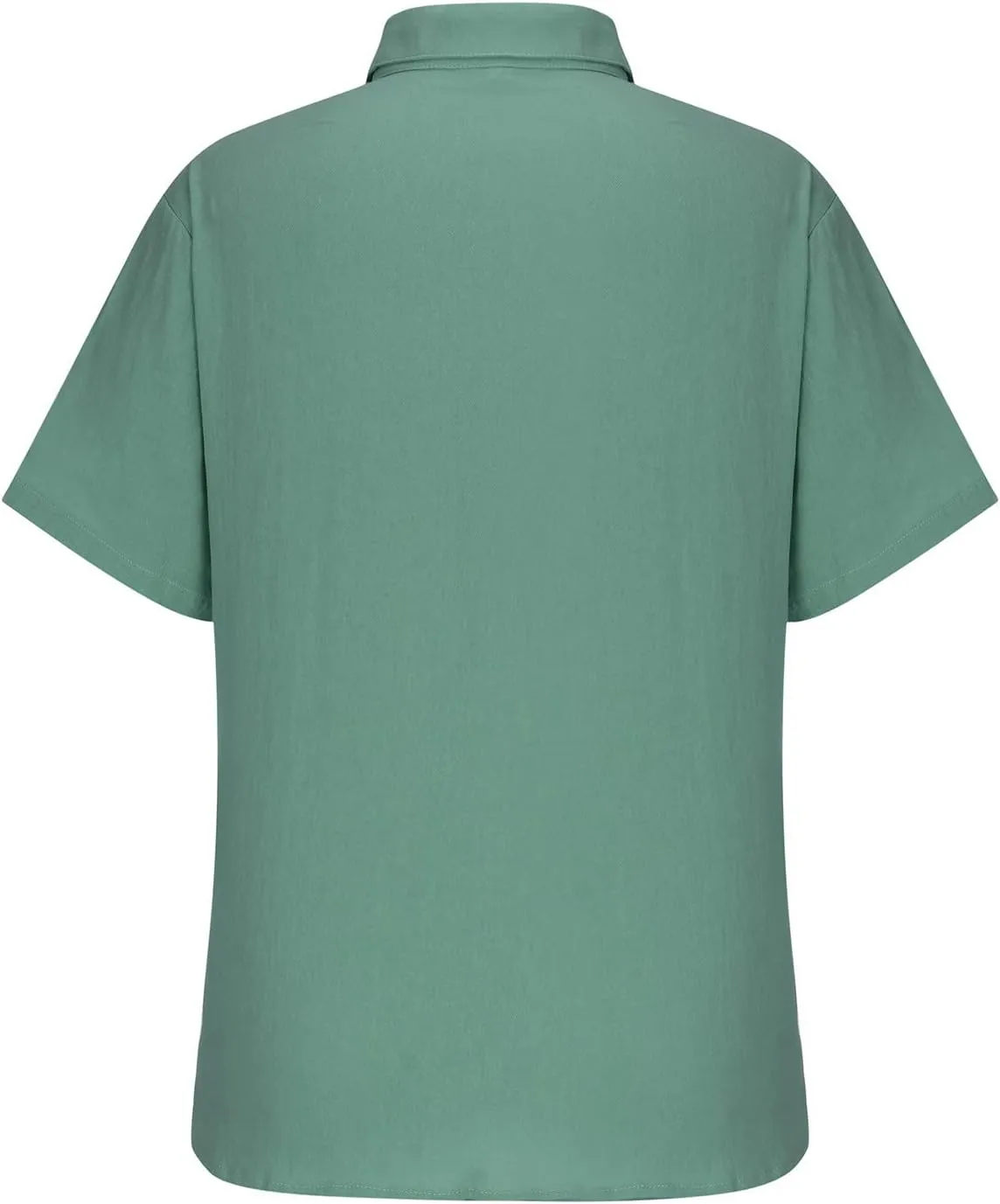 Cotton Linen Shirts for Men 2024 Summer Casual Short Sleeve Button Down T Shirt Regular Fit Solid Work Beach Shirt