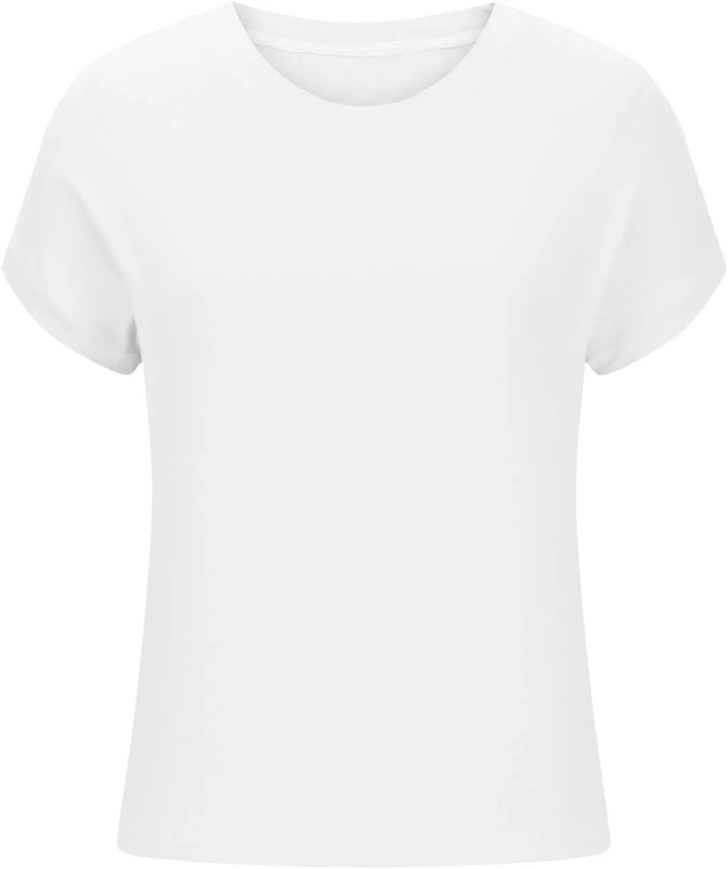 Cozy Tunic Tops for Women Crew Neck Cap Sleeve Blouse Solid Color Casual Loose Business Shirt Basic Summer Tees