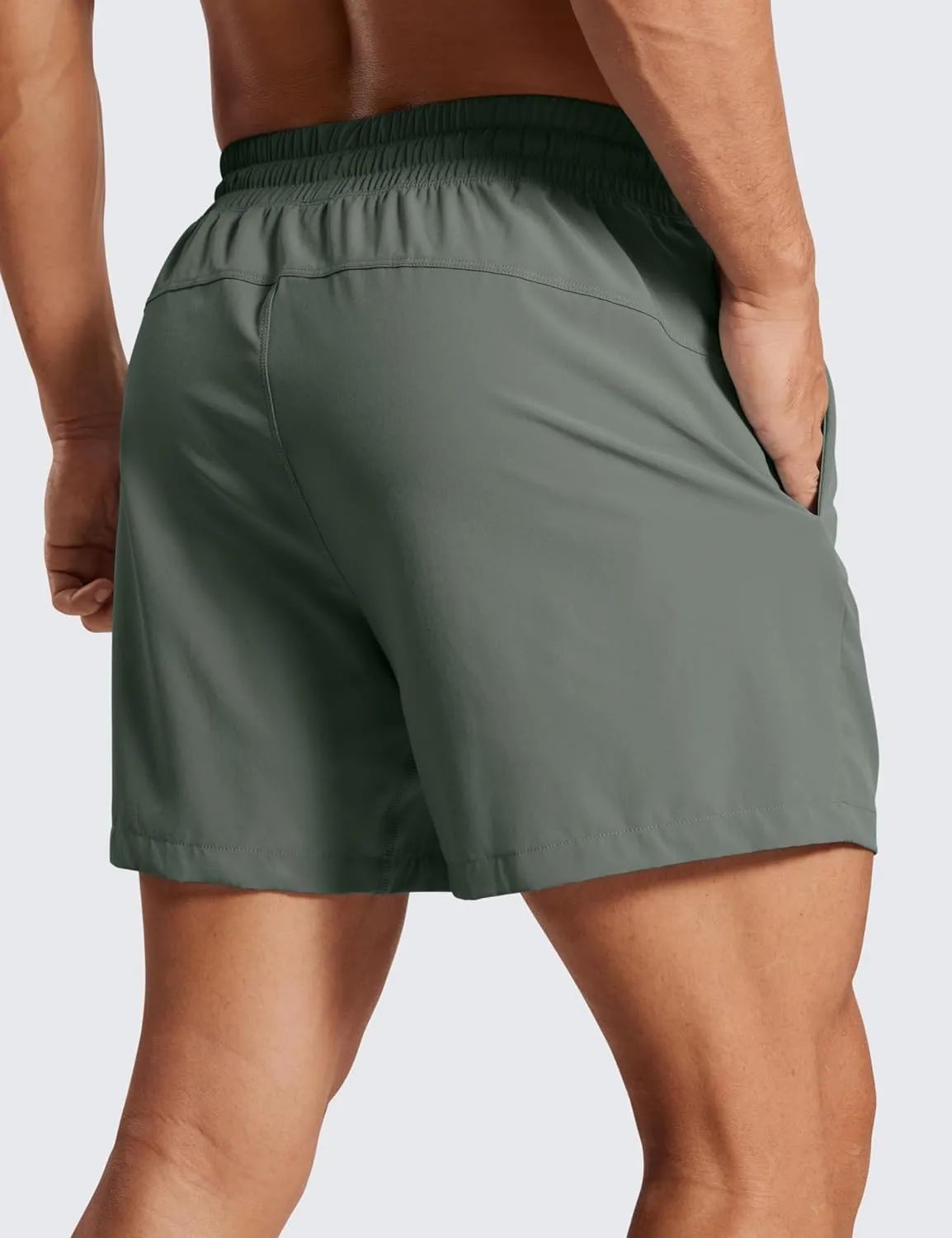 CRZ YOGA Men's 2 in 1 Running Shorts with Liner - 5'' Quick Dry for Workout Sports Athletic with Pockets