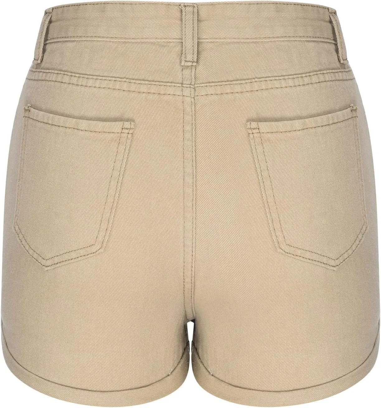 Denim Shorts Women Stretchy Mid Rise Ripped Stretchy Distressed Jeans Shorts Summer Frayed Raw Casual Denim Shorts
