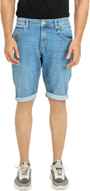 Essentials Men's Comfort Denim Shorts High Waisted Summer Cotton Stretchy Casual Pull On Denim Shorts with Versatility
