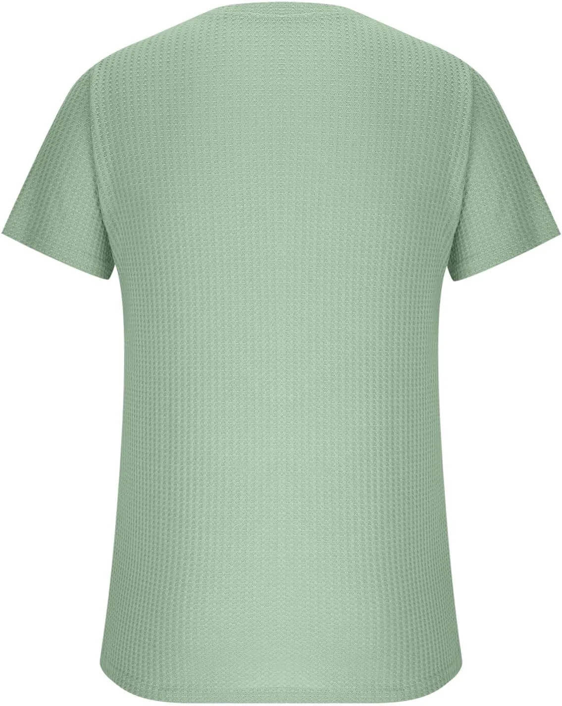 Finelylove T Shirts for Man Crochet Knitted T Shirt Crew Neck Short Sleeve Summer Beach Waffle Textured Tops Casual
