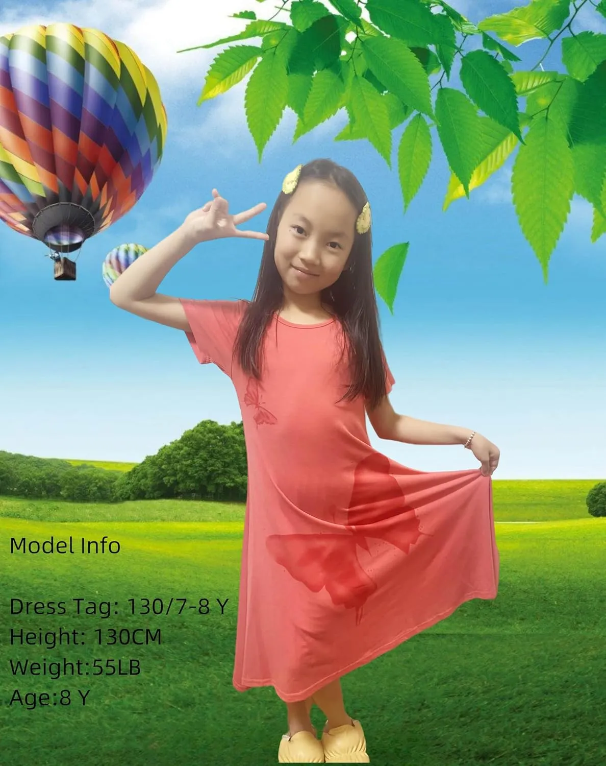 FTSUCQ Girls Casual Swing Twirly Cotton Printed Maxi Dresses