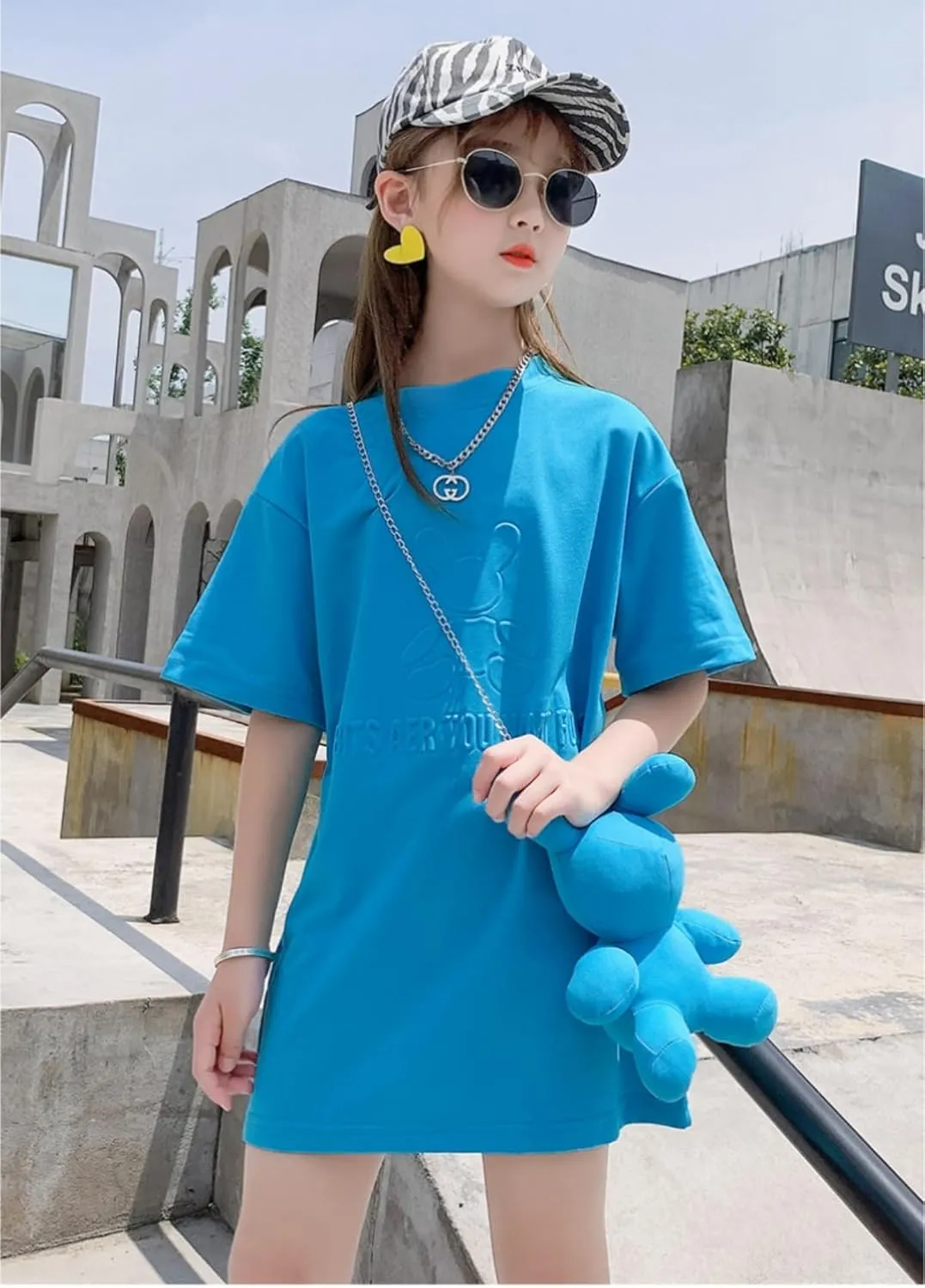 FTSUCQ Girls Casual Swing Twirly Cotton Printed Maxi Dresses