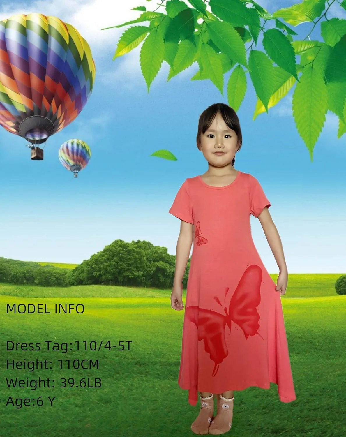 FTSUCQ Girls Casual Swing Twirly Cotton Printed Maxi Dresses