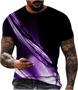 Funny Tshirts Shirts for Men 2024 Casual Short Sleeve Line Print Graphic Tee Shirts Summer Beach Crewneck Pullover