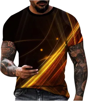 Funny Tshirts Shirts for Men 2024 Casual Short Sleeve Line Print Graphic Tee Shirts Summer Beach Crewneck Pullover