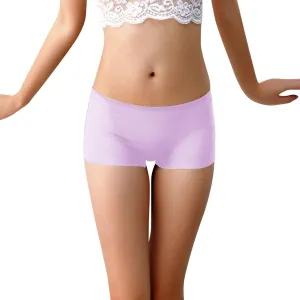 High Waisted Underwear for Women Ice Silk Seamless Breathable Briefs with Moisture Wicking Design No Line Panties