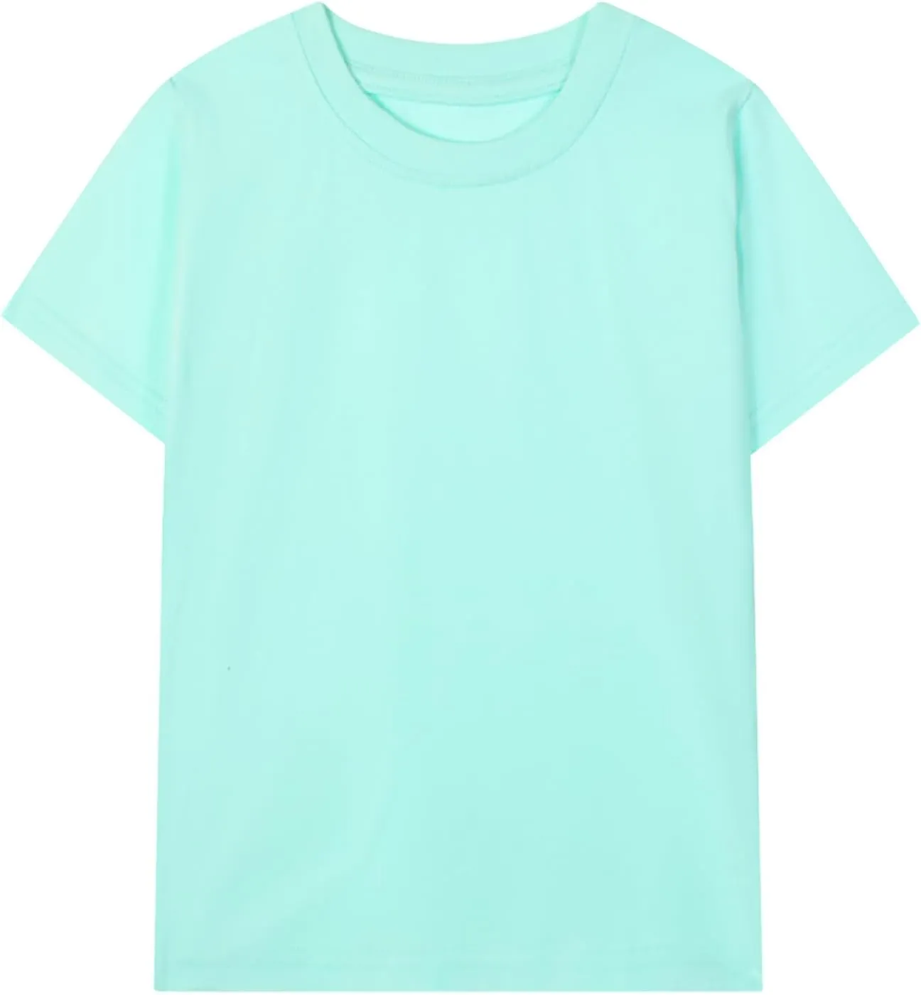 HILEELANG Kids Boy Basic Plain Cotton T-Shirts Short Sleeve Crew Neck Summer Tees 4packs 6-12 Years