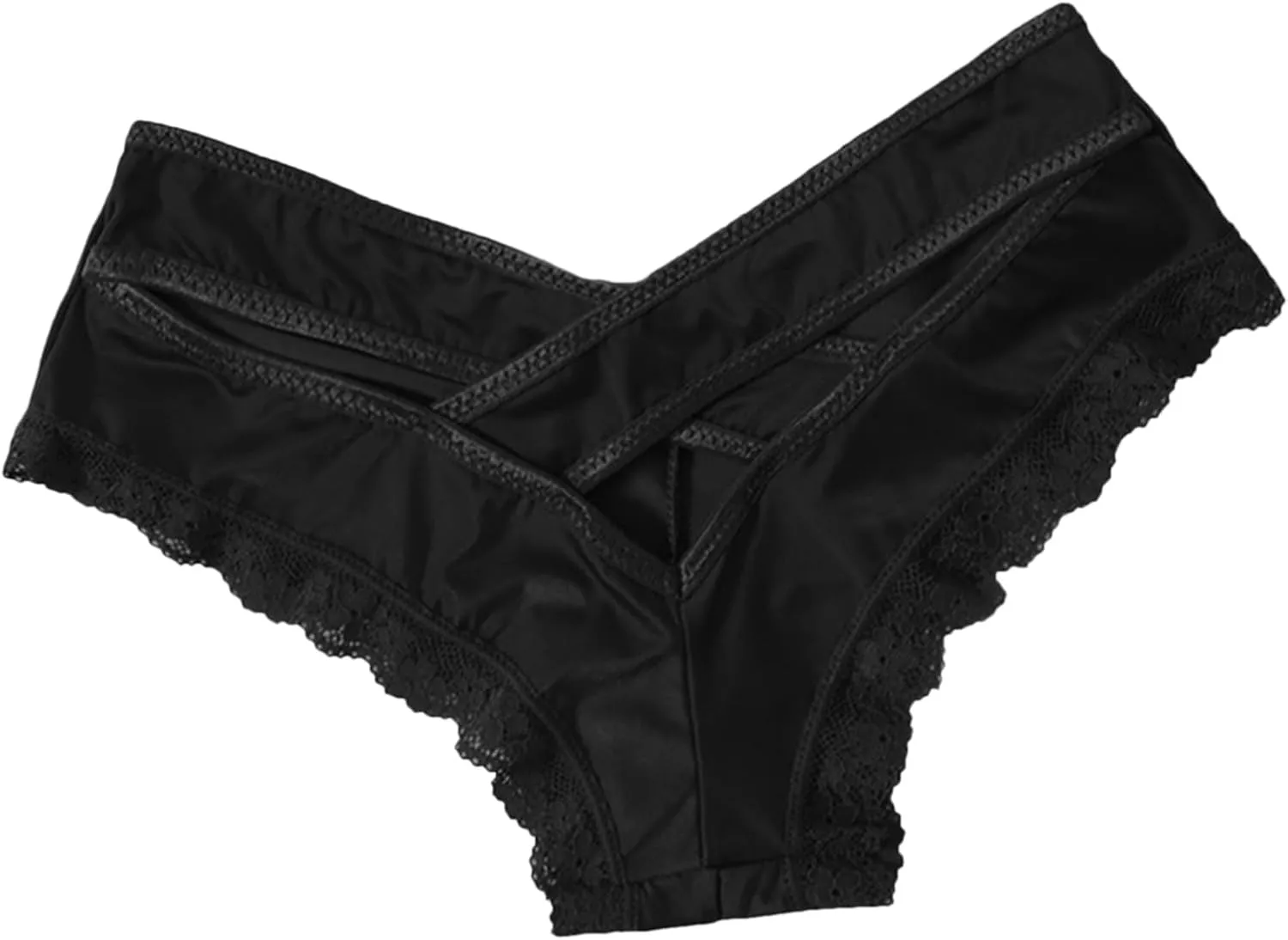 Ice Silk Sexy Panties for Women Lace Low Rise Thongs Breathable Underwear Tummy Control Cheeky Hipsters Briefs Cute