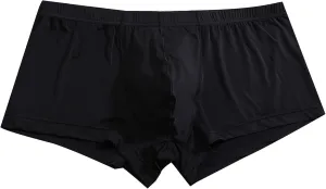 JEKE-DG Mens Ice Silk Boxer Brief Classic Breathable Underwear Elastic Waistband Trunks Enhancing Underpants