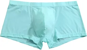 JEKE-DG Mens Ice Silk Boxer Brief Classic Breathable Underwear Elastic Waistband Trunks Enhancing Underpants