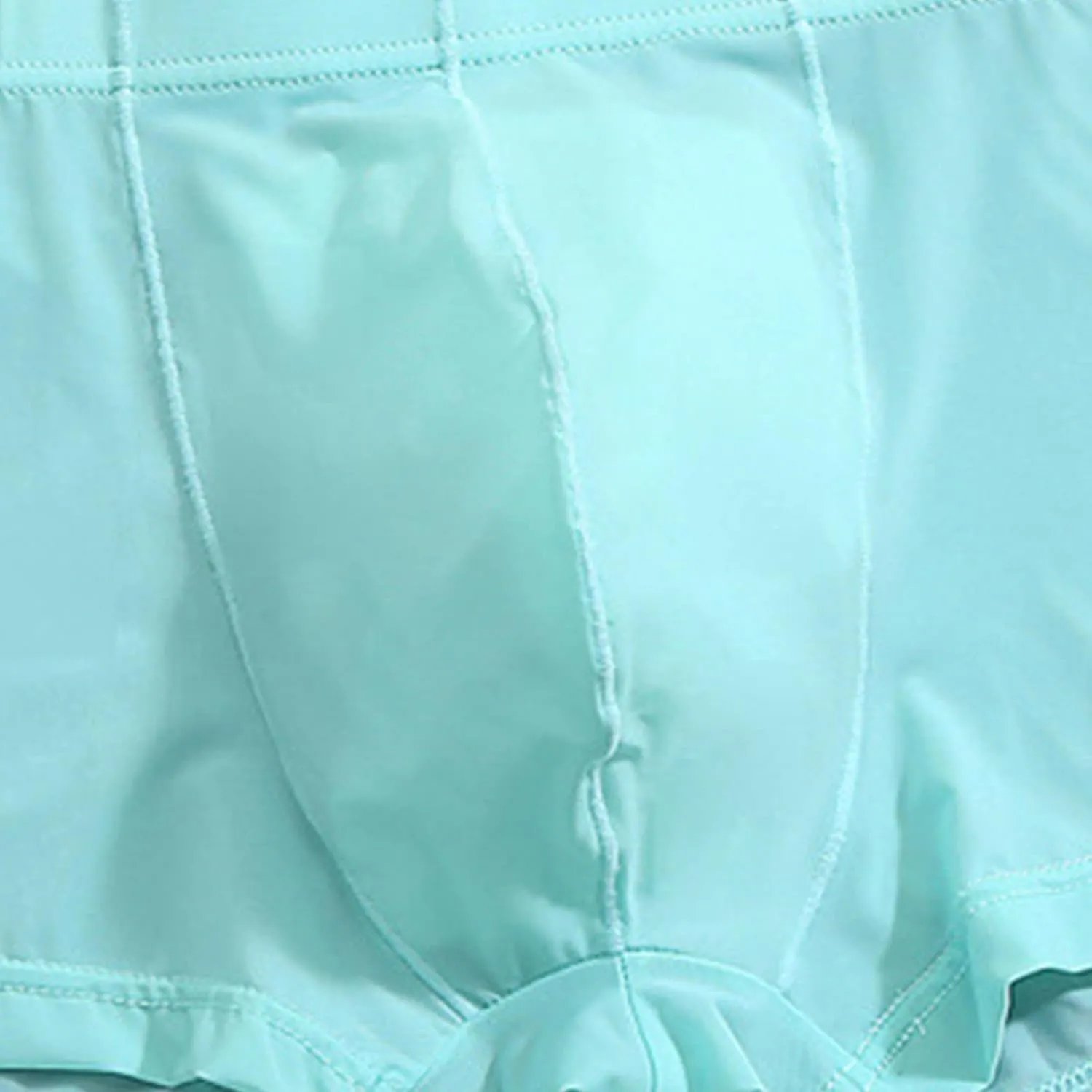 JEKE-DG Mens Ice Silk Boxer Brief Classic Breathable Underwear Elastic Waistband Trunks Enhancing Underpants