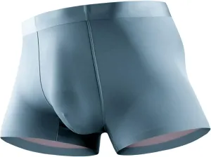 JEKE-DG Mens Ice Silk Boxer Briefs Stretch Breathable Underwear Trunks Seamless Underpants With Pouch Double