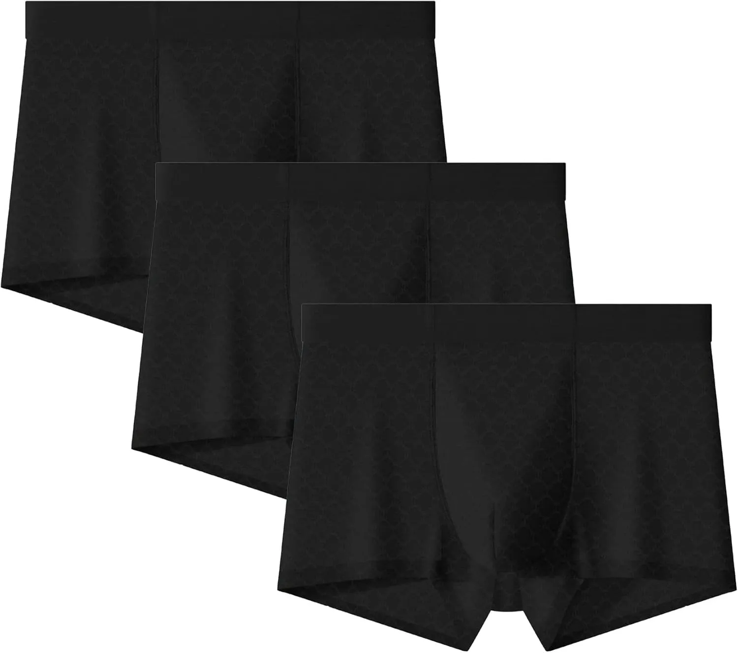 JEKE-DG Mens Ice Silk Mesh Boxer Briefs Breathable Cool Underwear Low Rise Stretch Boxers With Bulge Pouch