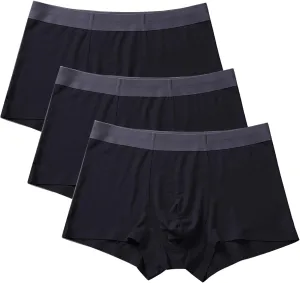 JEKE-DG Mens Ice Silk Modal Boxer Briefs Mid-Waist Stretch Boxers Underwear Breathable Seamless Underpants
