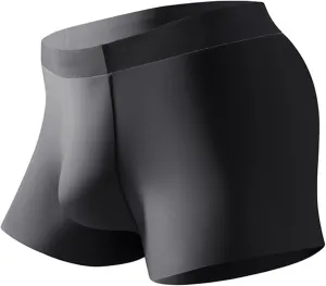 JEKE-DG Men's Soft Ice Silk Boxer Briefs Breathable Stretch Trunks Pack Sexy Seamless Underwear