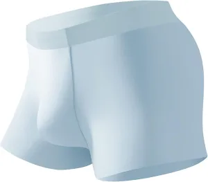 JEKE-DG Men's Soft Ice Silk Boxer Briefs Breathable Stretch Trunks Pack Sexy Seamless Underwear