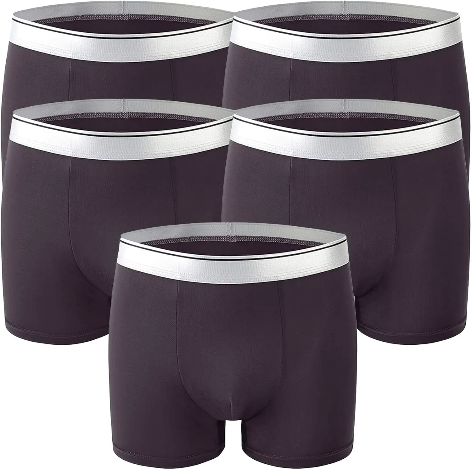 JEKE-DG Men's Traceless Ice Silk Boxer Brief Underwear Low Rise Transparent Briefs Soft Breathable Trunks Underwear