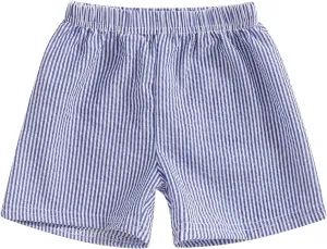 Karuedoo Toddler Baby Boy Girl Shorts Gingham Plaid/Seersucker Shorts Summer Casual Elastic Waist Shorts Pants Bottoms