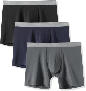 LAPASA Men's Boxer Briefs 3-Pack Cool MicroModal Stretch Underwear Trunks Comfort Soft Breathable M71
