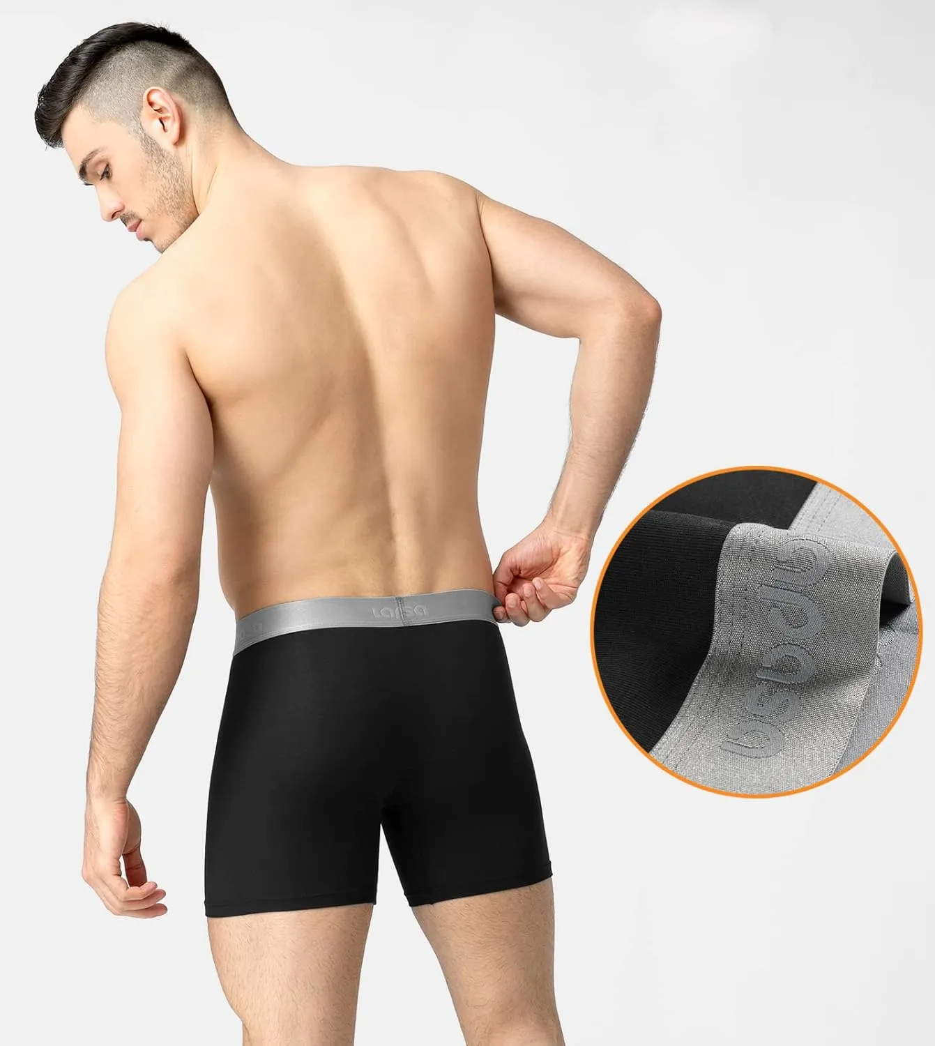 LAPASA Men's Boxer Briefs 3-Pack Cool MicroModal Stretch Underwear Trunks Comfort Soft Breathable M71