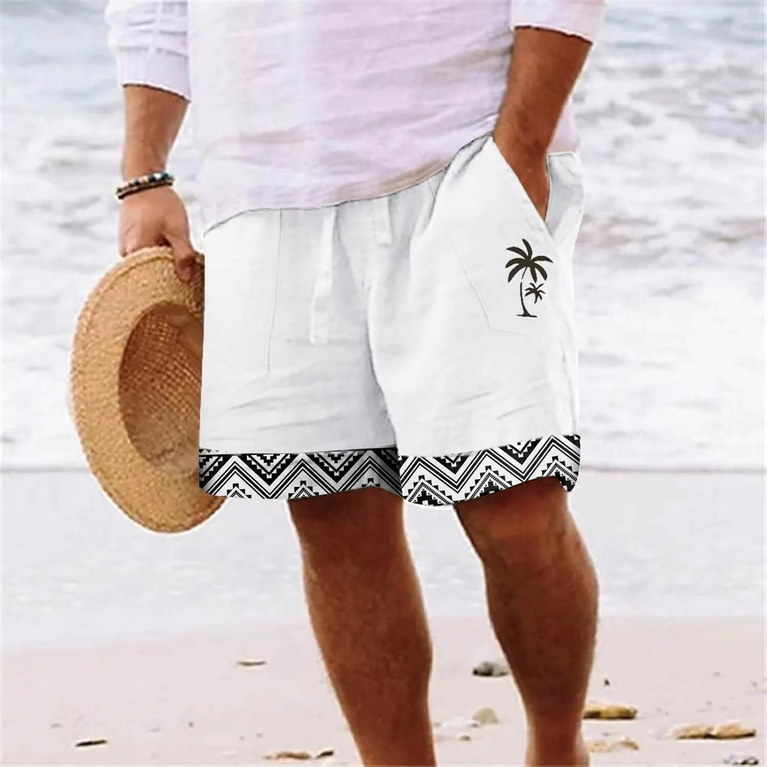 LCMTWX Mens Shorts Casual Work Shorts Fashion Slim Five Minute Pants Beach Shorts Men's Cotton Blend Shorts Athletic Shorts