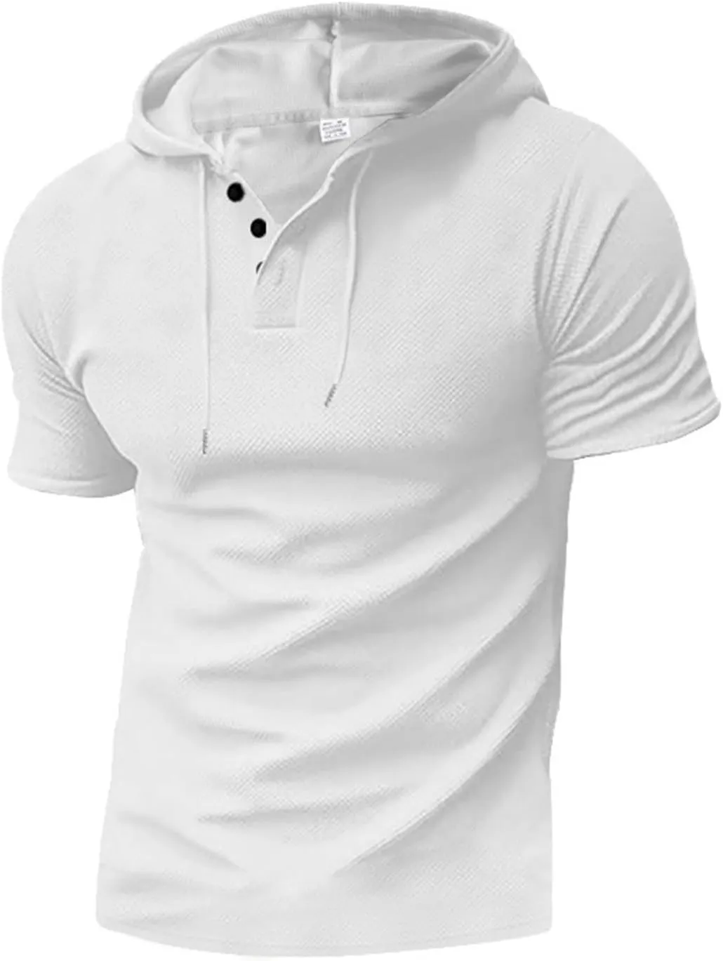 Litetao Short Sleeve Hoodie Shirts for Men Workout Gym Sweatshirt Fashion Athletic Muscle Pullover Comfy Hooded T-Shirts