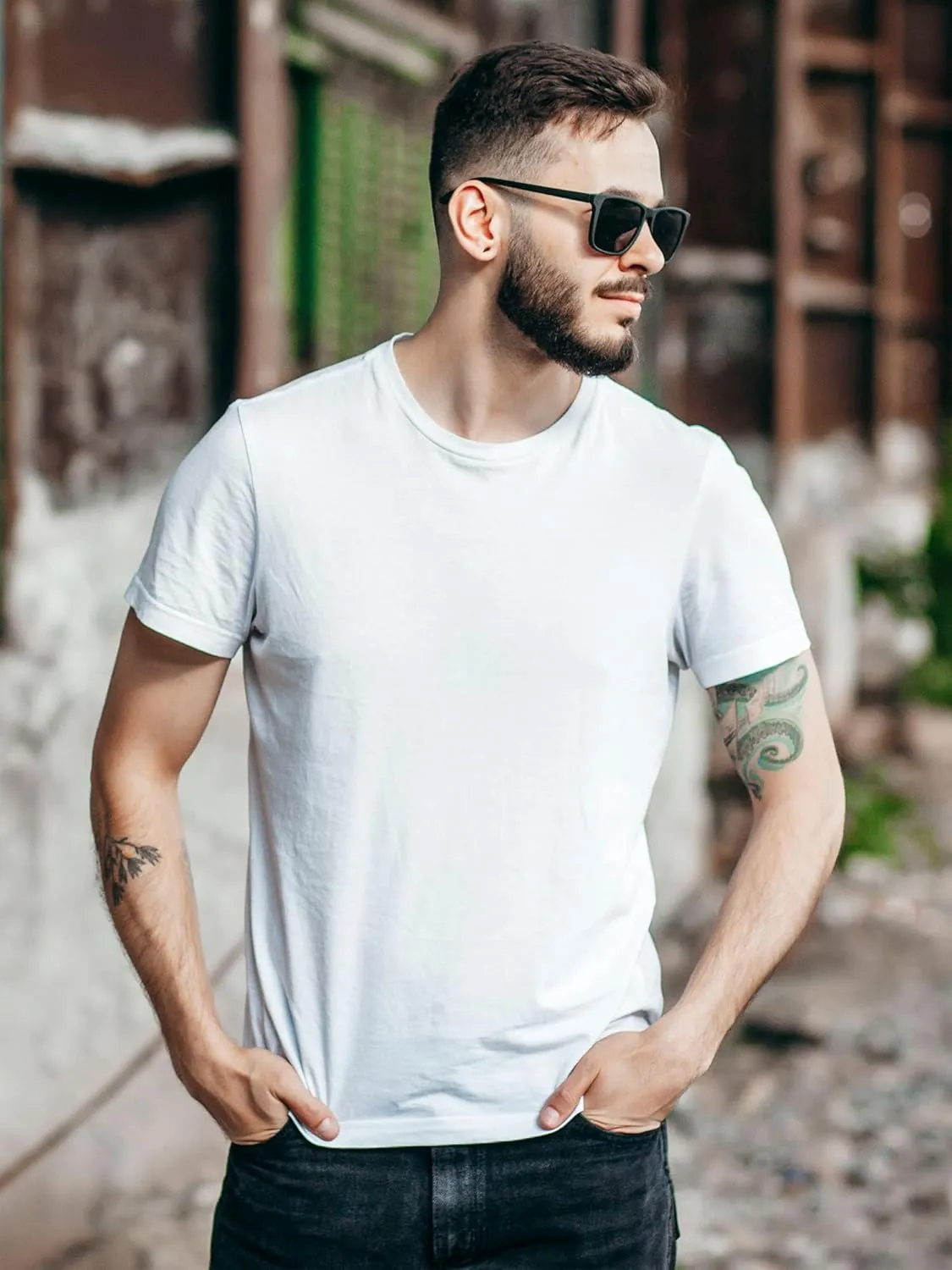 Love My Fashions Men's Round Neck Short Sleeves Plain T-Shirt