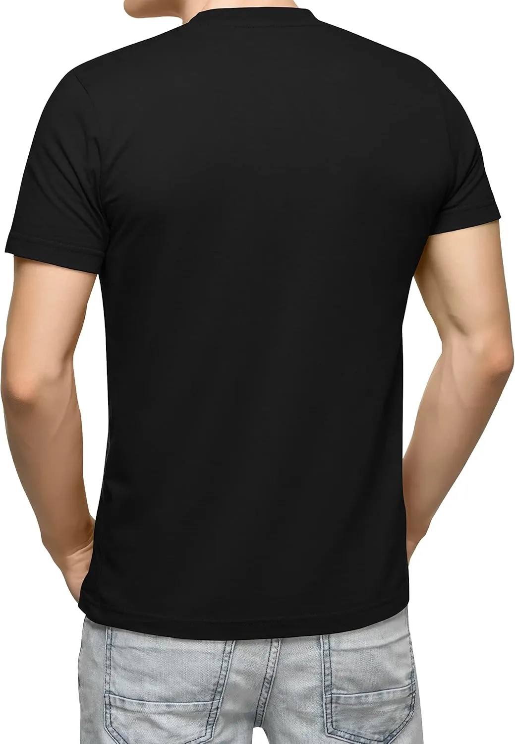 Love My Fashions Men's Round Neck Short Sleeves Plain T-Shirt