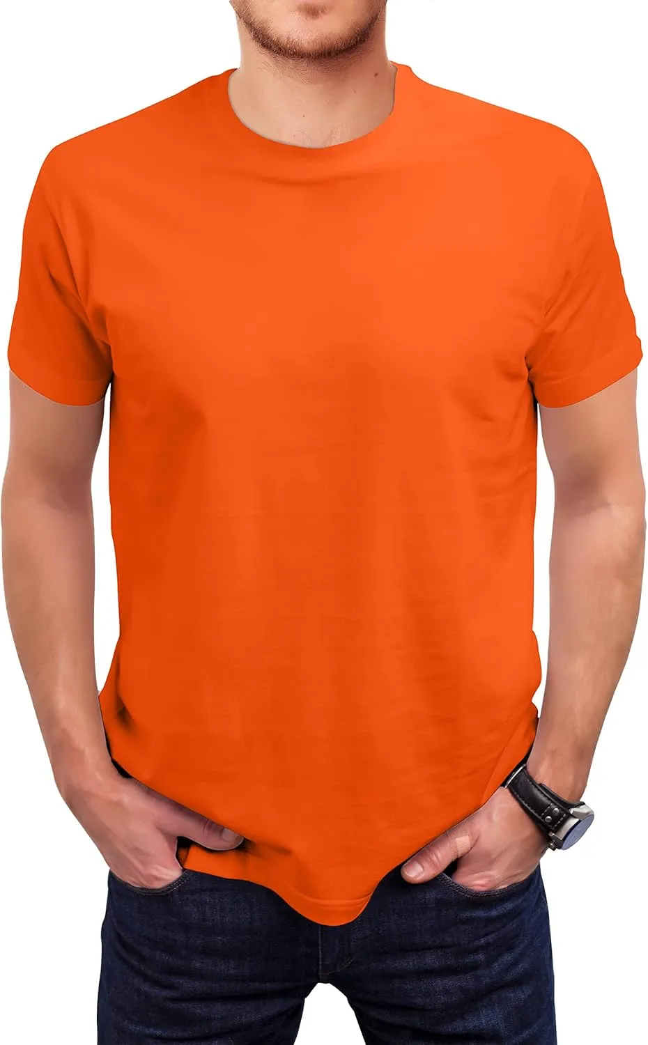 Love My Fashions Men's Round Neck Short Sleeves Plain T-Shirt