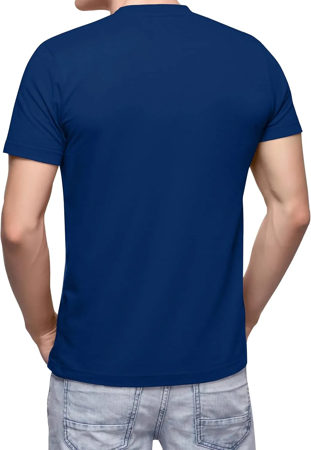 Love My Fashions Men's Round Neck Short Sleeves Plain T-Shirt