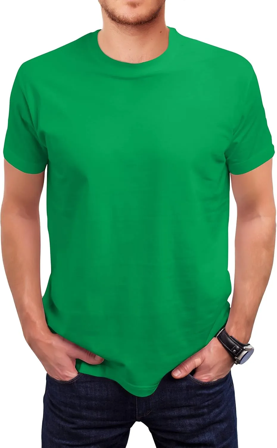Love My Fashions Men's Round Neck Short Sleeves Plain T-Shirt
