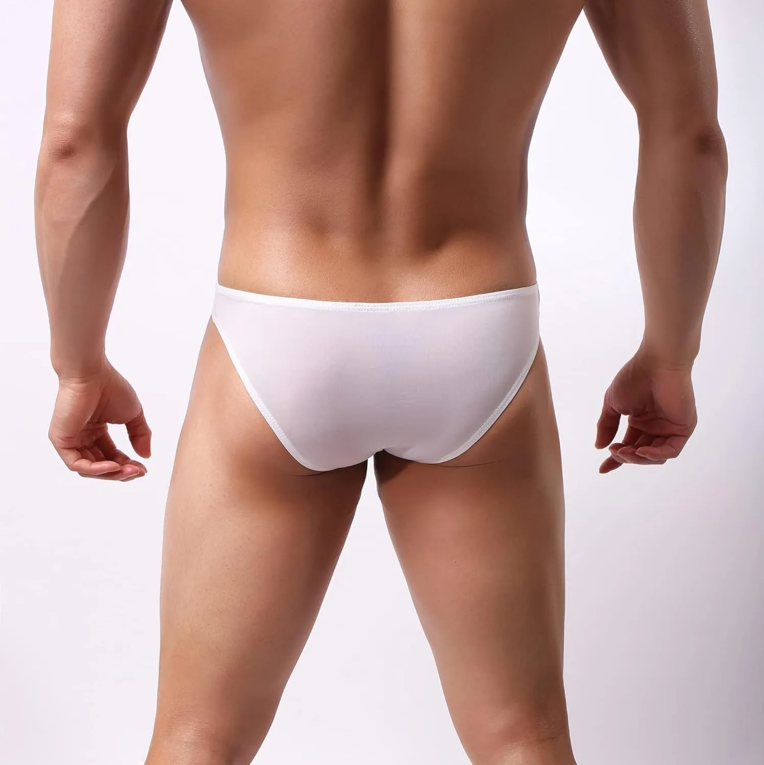 Men Boxer Briefs Low Waisted Lightweight Breathable Stretch U Convex Underwear