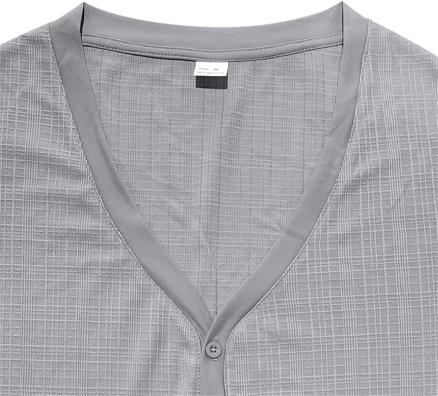 Men Viscose Pajama Top Button Up for Sleep, or Casual V Neck Short Sleeve, Breathable Summer Cardigan Style