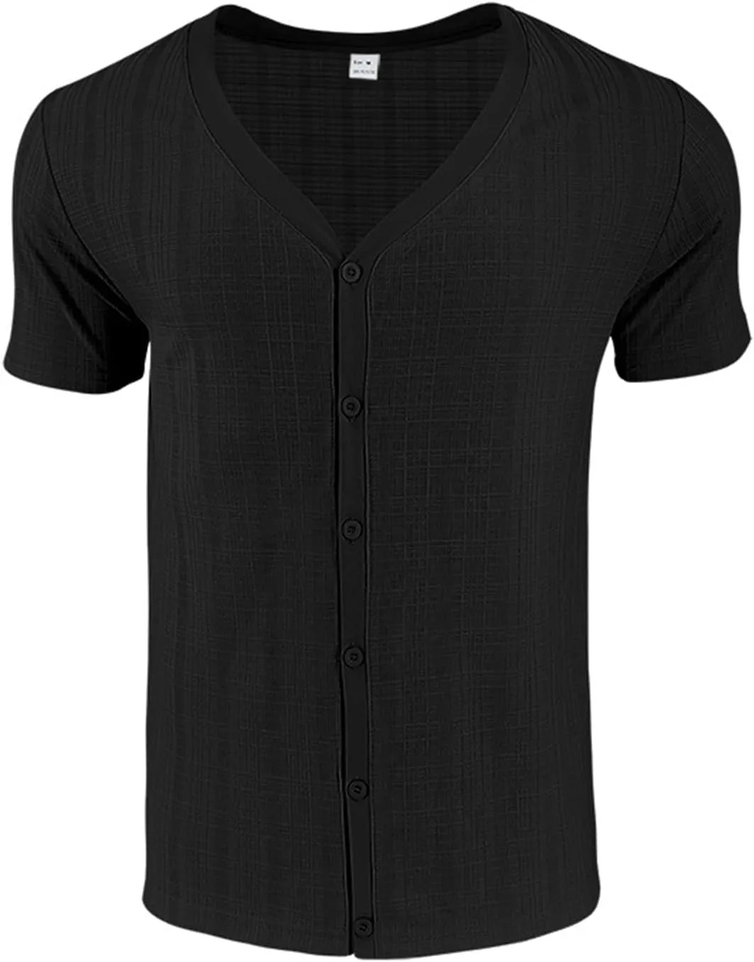 Men Viscose Pajama Top Button Up for Sleep, or Casual V Neck Short Sleeve, Breathable Summer Cardigan Style