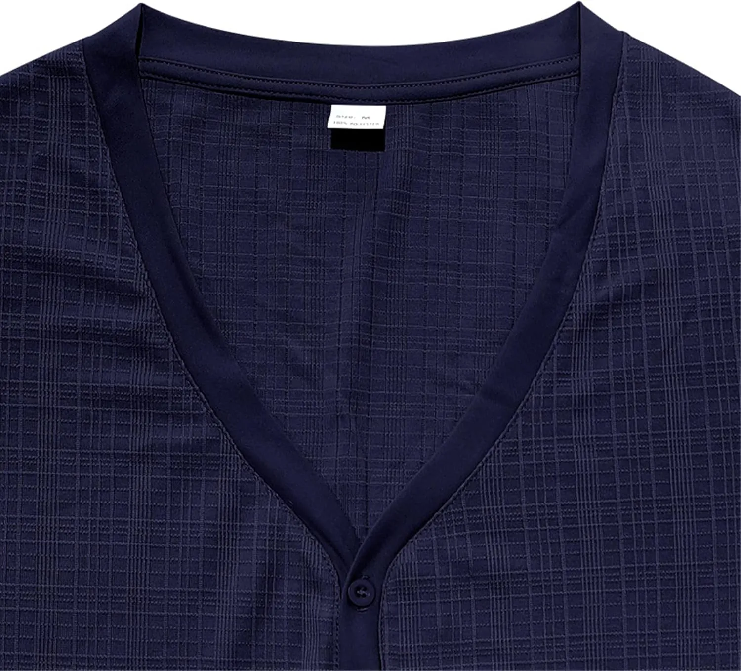 Men Viscose Pajama Top Button Up for Sleep, or Casual V Neck Short Sleeve, Breathable Summer Cardigan Style