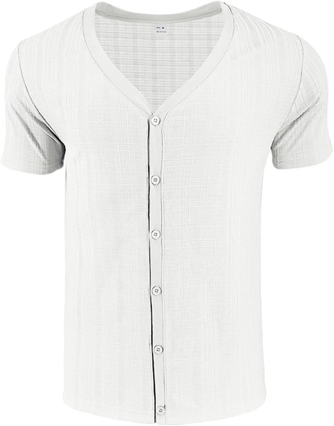 Men Viscose Pajama Top Button Up for Sleep, or Casual V Neck Short Sleeve, Breathable Summer Cardigan Style