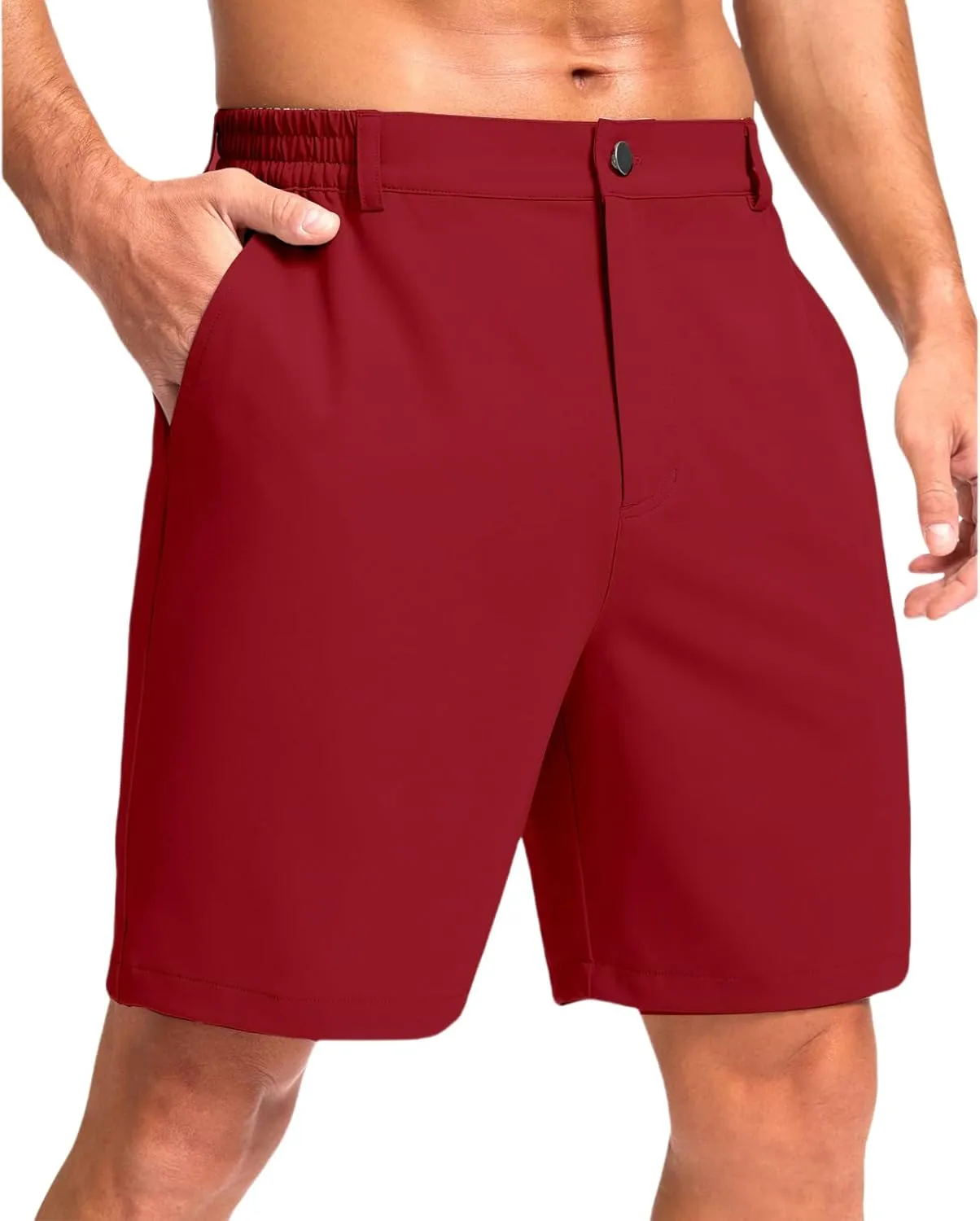 Men's Golf Shorts Casual Lightweight Stretch Quick Dry Comfy Shorts Regular Fit Button Zipper Flat Front Short Pants