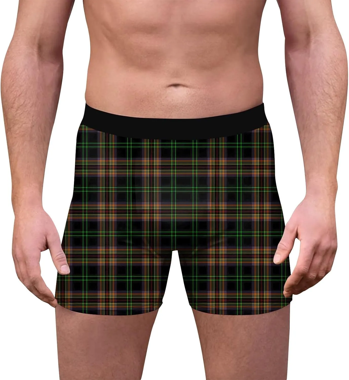 Men's Hawaiian Print Boxer Briefs, Soft and Breathable Underwear, Multicolor，Strong Wrapping Highlights and Elasticity